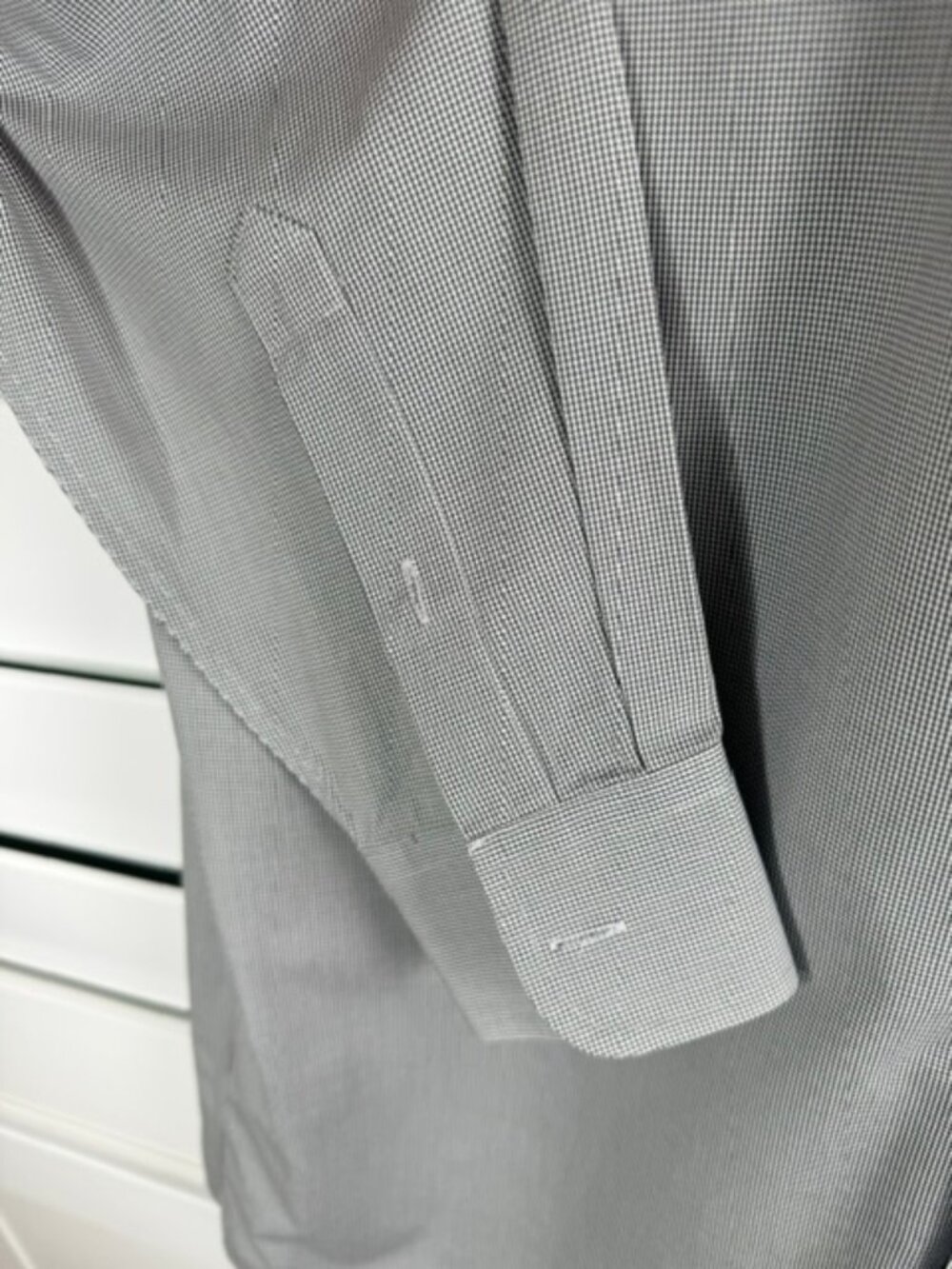 2 Roundtree & Yorke Pinpoint Cotton Micro-Check Dress Shirts - Size 15.5/33 - Picture 9 of 13